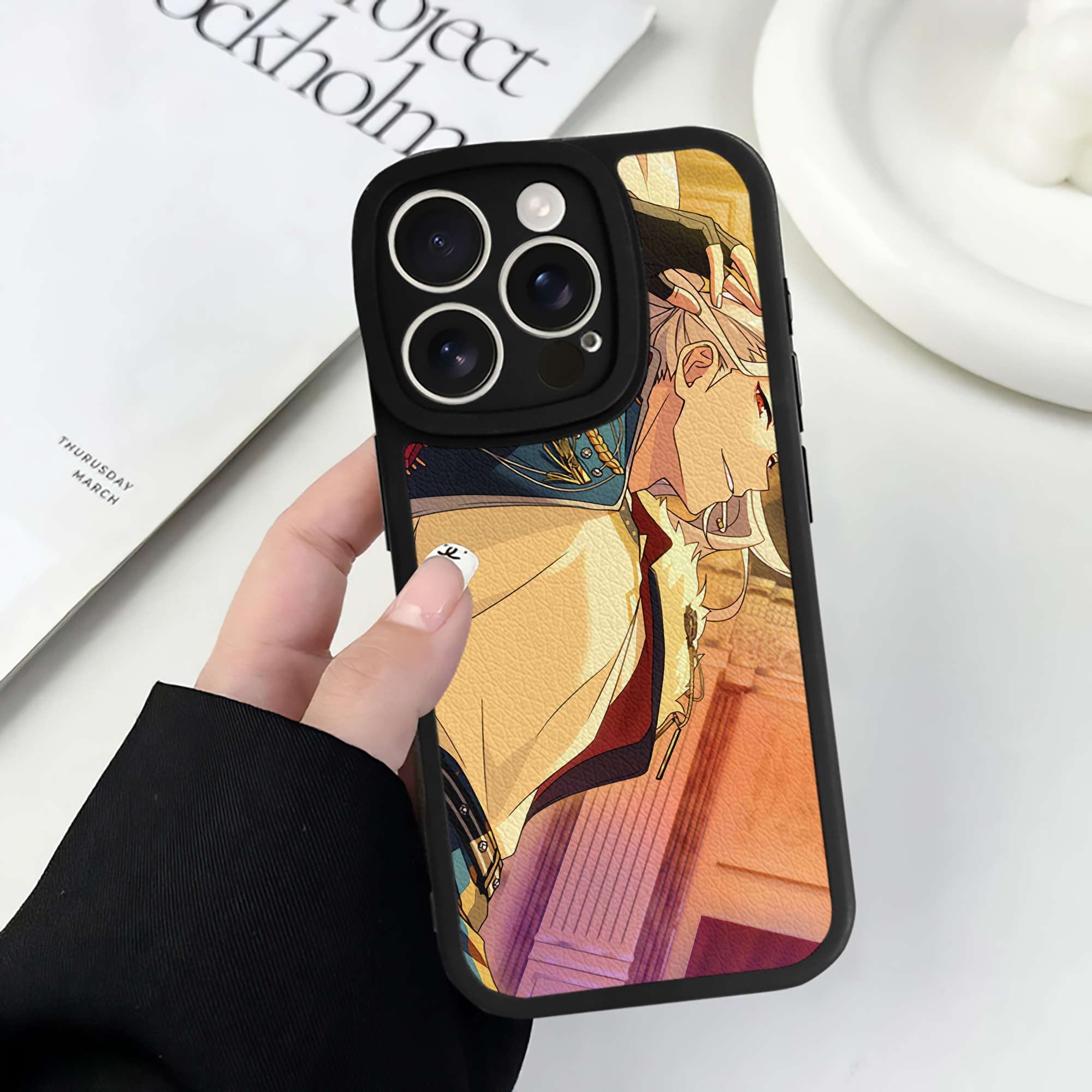 （画像用） あんさんぶるスターズ! Ensemble Stars 【iPhone 16シリーズ対応】シリコンスマホケース（レザー調） 材質：シリコン